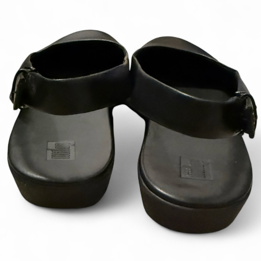 Fit Flop Sarita women’s 10 leather sling back black flats - Picture 5 of 9